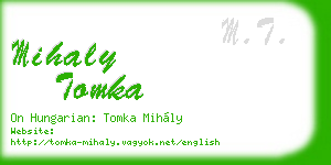 mihaly tomka business card
